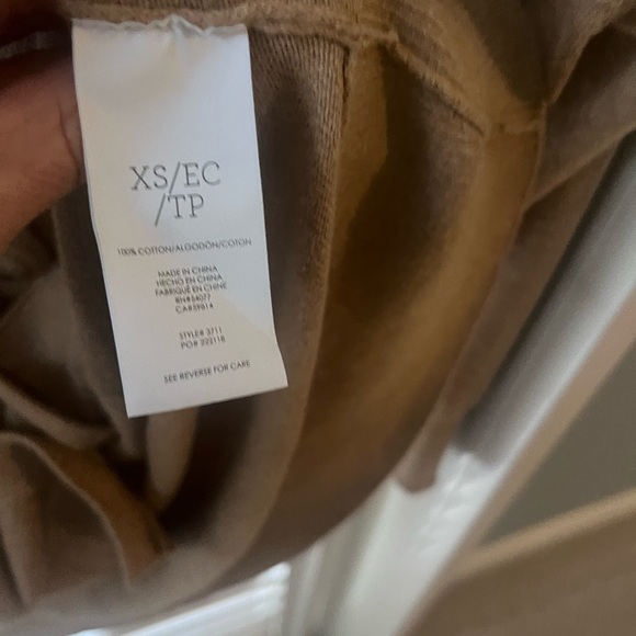 CAbi B-Sided Cardigan XS Camel Tan Lightweight Button Front Sweater - Picture 4 of 10